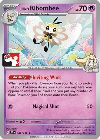 Journey Together Lillie's Ribombee [Prize-Pack-Cosmos-Holo] Pokémon card